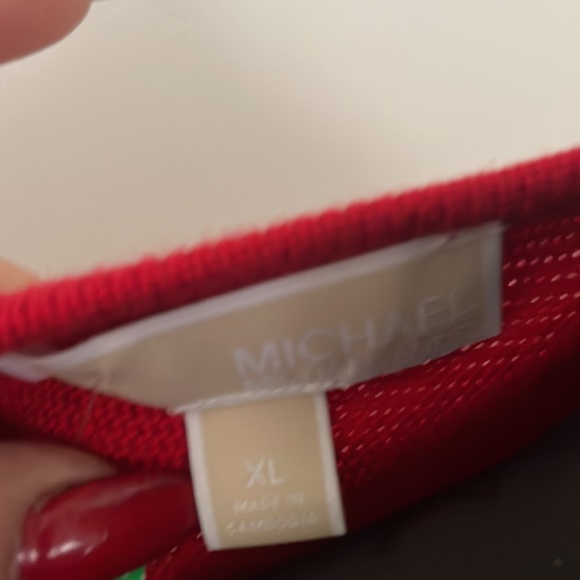 Michael Kors Red Tunic Sweater - Picture 8 of 11